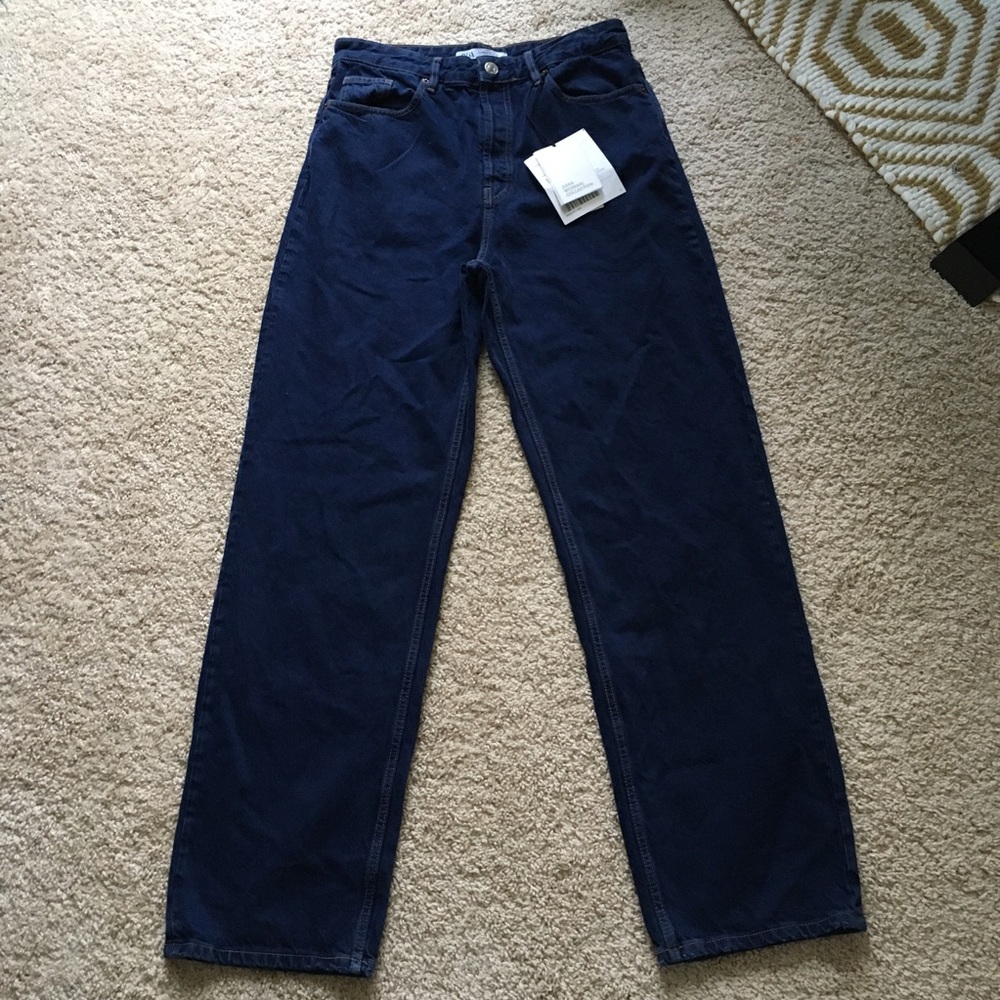 NWT. Zara Baggy Pant High Rise Jeans